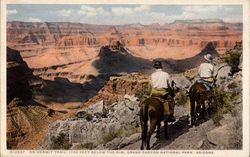 On Hermit Trail, 1700 feet below the rim Grand Canyon National Park, AZ Postcard Postcard