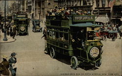 Double Deck Bus on Fifth Avenue New York, NY Postcard Postcard