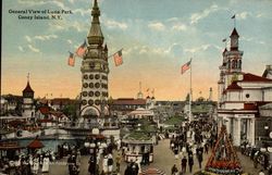 General view of Luna Park Postcard