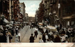 A Scene on Hester Street New York, NY Postcard Postcard