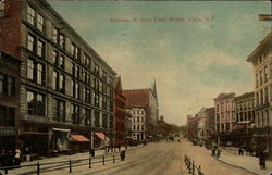 Genesee St. from Canal Bridge Utica, NY Postcard Postcard