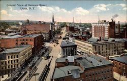 General View of Genesee Street Utica, NY Postcard Postcard