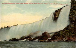 View of American Falls from Below Postcard