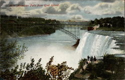 American Falls from Goat Island Postcard