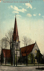 First Reformed Church Schenectady, NY Postcard Postcard