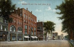 Genesee St. and City Hall Postcard