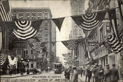 Baltimore Street During Ad. Club Convention New York, NY Postcard Postcard