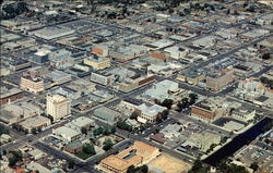 Aerial View of Downtown Business Section Postcard