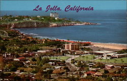 View of La Jolla beach and point Postcard