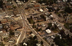 Aerial view of the Town of Stoughton, Massachusetts Postcard Postcard