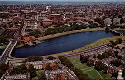 Beautiful Aerial View Across The Charles River Cambridge, MA Postcard Postcard