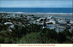 On the shores of the blue Pacific Gold Beach, OR Postcard Postcard