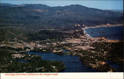 Aerial vieww, Port Orford Oregon Postcard Postcard