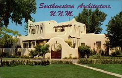 Southwestern Architecture, President's Residence, University of New Mexico Postcard