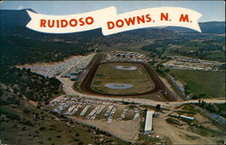 Aerial View of Ruidoso Downs, "America's Fastest Growing Track" New Mexico Postcard Postcard