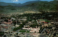 Air view of New Mexico State Capitol and City of Santa Fe Postcard