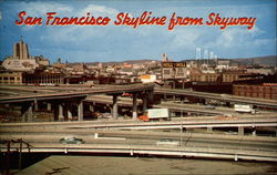 San Francisco Skyline from Skyway Postcard