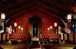 Interior of Chapel One - Sampson Air Force Base Postcard