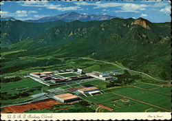 Aerial view of Academic Area, U.S.A.F. Academy Postcard