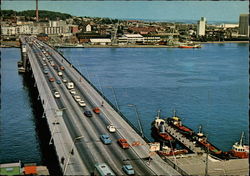 The bridge across Limfjorden Postcard