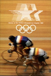 Games of the XXIIIrd Olympiad Los Angeles 1984 - Cycling Postcard