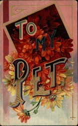 To my Pet, with flowers Postcard