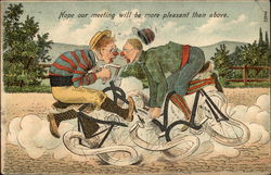 Hope our meeting will be more pleasant than above Bicycles Postcard Postcard