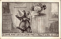 Come and get a love pat - you'll like it Cats Postcard Postcard