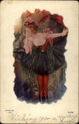 Woman lighting a cigarette Women Postcard Postcard