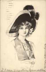 Woman's profile Postcard