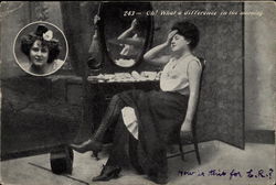 Woman with a Hangover Postcard