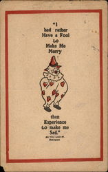 Clown with saying Postcard