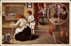 Use the Bell telephone in household emergencies Postcard