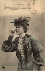 Woman smoking Postcard