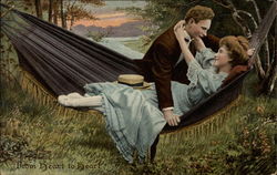 Couple in Hammock Postcard