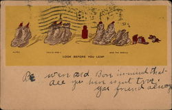 Look before you leap Postcard