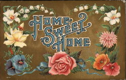 Home sweet home Phrases & Sayings Postcard Postcard