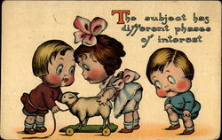 The subject has different phases of interest Children Postcard Postcard