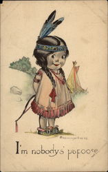 Small Indian Girl Postcard