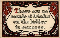 There are no rounds of drinks on the ladder to success Postcard