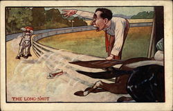 The Long Shot Horse Racing Postcard Postcard