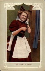 The Party Wire Telephones Postcard Postcard