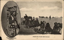 Waiting for Rations (Sioux) Postcard