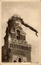 The suspended image of Albert Cathedral World War I Postcard Postcard