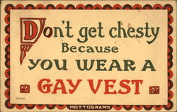 Ad for Gay Vest Postcard