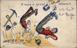 It Was a Great Blowout Mining Postcard Postcard