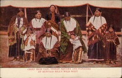 Chief Iron Tail, women and Children Postcard