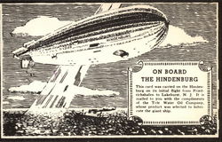 On Board the Hindenburg Advertising Postcard Postcard