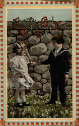 Don't cry little girl Children Postcard Postcard