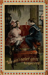 We ain't never goin' to quarrel Children Postcard Postcard